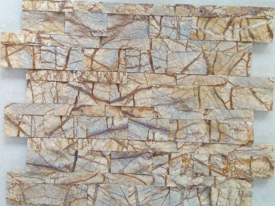 Rainforest Marble Wall Cladding Stone Tiles 